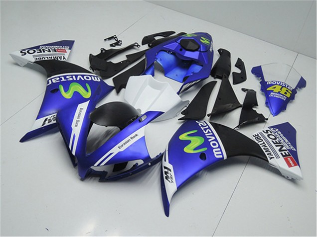 Mejores Carenados Moto Yamaha YZF R1 2012-2014 - Azul Blanco Negro Verde MoviStar Yamalube ENEOS