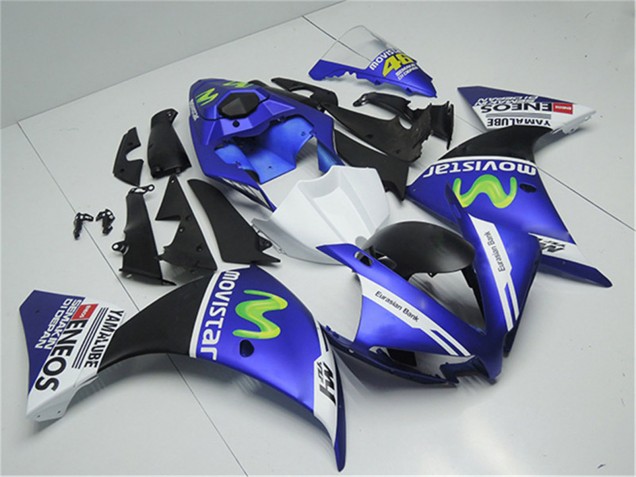 Mejores Carenados Moto Yamaha YZF R1 2012-2014 - Azul Blanco Negro Verde MoviStar Yamalube ENEOS