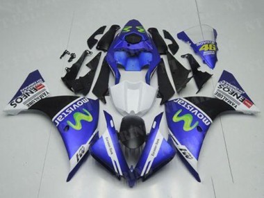 Mejores Carenados Moto Yamaha YZF R1 2012-2014 - Azul Blanco Negro Verde MoviStar Yamalube ENEOS
