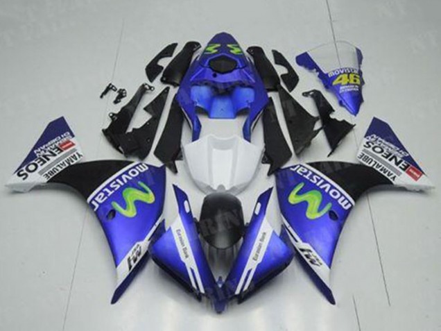Mejores Carenados Moto Yamaha YZF R1 2012-2014 - Azul Blanco Negro Verde MoviStar Yamalube ENEOS