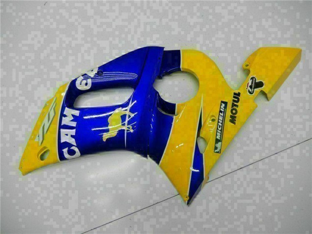 Mejores Carenados Moto Yamaha YZF R6 1998-2002 - Amarillo Azul Blanco Camello Motul