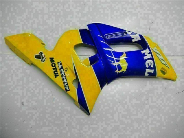 Mejores Carenados Moto Yamaha YZF R6 1998-2002 - Amarillo Azul Blanco Camello Motul
