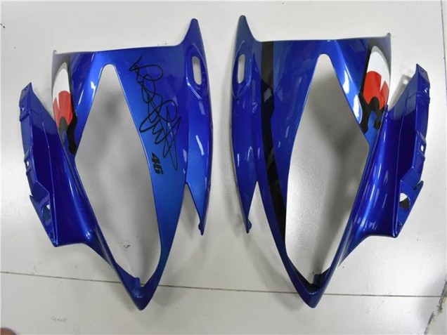 Mejores Carenados Moto Yamaha YZF R6 2006-2007 - Azul Amarillo Negro Brillante Tiburón