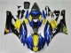 Mejores Carenados Moto Yamaha YZF R6 2006-2007 - Azul Amarillo Negro Brillante Tiburón