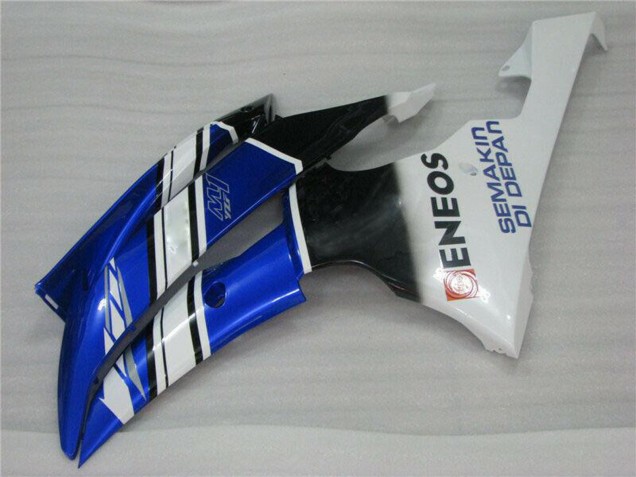 Mejores Carenados Moto Yamaha YZF R6 2008-2016 - Blanco Azul Negro ENEOS Semakin Didepan