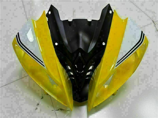 Mejores Carenados Moto Yamaha YZF R6 2008-2016 - Amarillo Blanco Negro Brillante