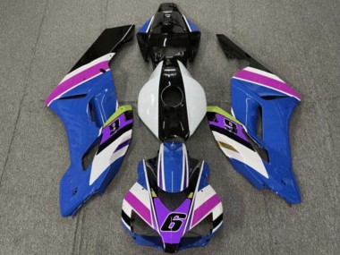 Mejores Carenados Moto Honda CBR1000RR 2004-2005 - Blanco Azul Púrpura Amarillo Negro Brillante 6