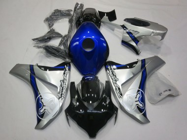 Mejores Carenados Moto Honda CBR1000RR 2006-2007 - Plata Azul Negro Brillante TBR
