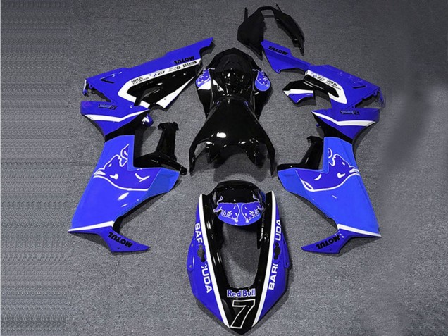 Mejores Carenados Moto Honda CBR1000RR 2017-2023 - Azul Blanco Negro Brillante Toro
