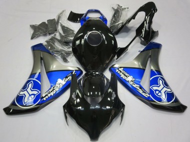Mejores Carenados Moto Honda CBR1000RR 2008-2011 - Azul Gris Negro Brillante