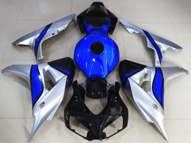 Mejores Carenados Moto Honda CBR1000RR 2006-2007 - Plata Azul Negro Brillante