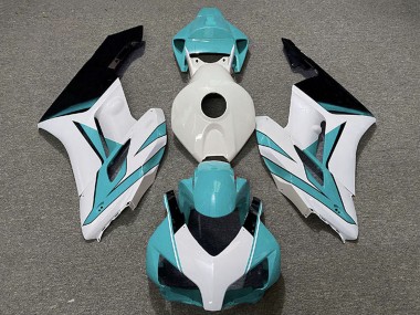 Mejores Carenados Moto Honda CBR1000RR 2004-2005 - Blanco Cian Azul Negro Brillante