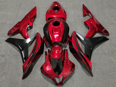 Mejores Carenado Moto Honda CBR600RR 2007-2008 - Rojo Negro Brillante OEM Estilo
