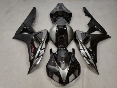 Mejores Carenados Moto Honda CBR1000RR 2006-2007 - Plata Negro Brillante