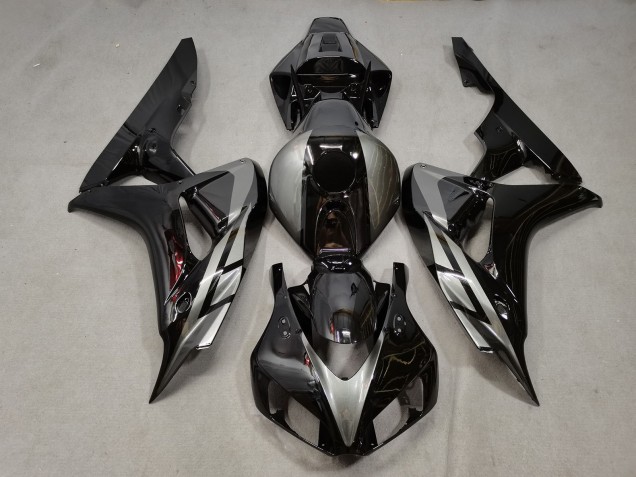 Mejores Carenados Moto Honda CBR1000RR 2006-2007 - Plata Negro Brillante