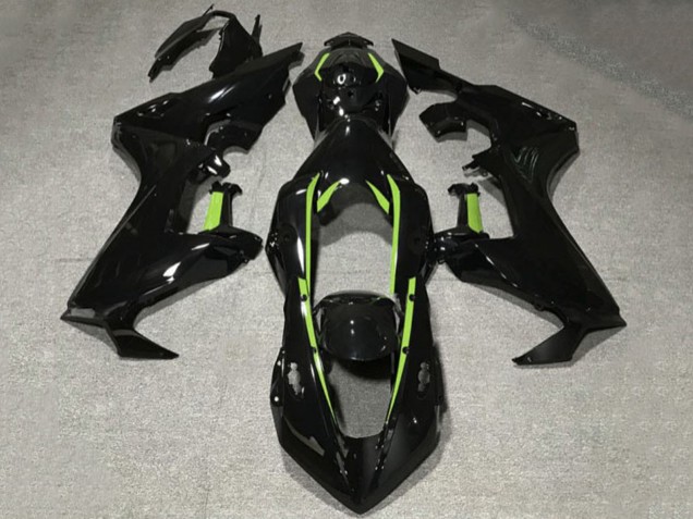 Mejores Carenados Moto Honda CBR1000RR 2017-2023 - Negro Brillante Verde Lima Línea