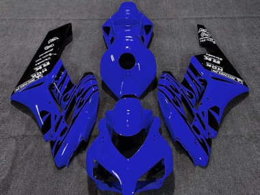 Mejores Carenados Moto Honda CBR1000RR 2004-2005 - Azul Negro Brillante Llama