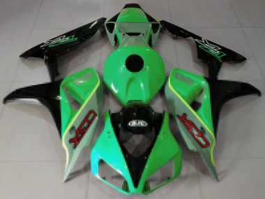 Mejores Carenados Moto Honda CBR1000RR 2006-2007 - Verde Azul Negro Brillante CBR Estilo