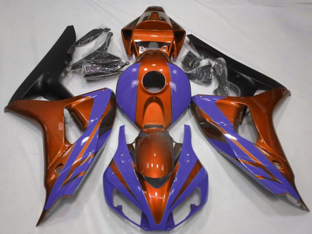 Mejores Carenados Moto Honda CBR1000RR 2006-2007 - Naranja Azul Negro Mate