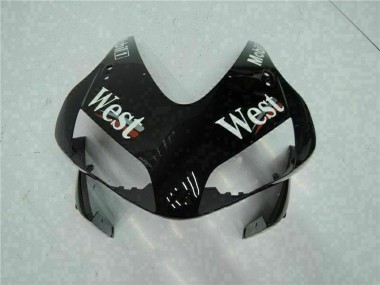 Mejores Carenados Moto Honda CBR600RR 2003-2004 - Negro Brillante Blanco West Mobil