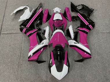 Mejores Carenados Moto Honda CBR1000RR 2017-2023 - Blanco Rosa Negro Brillante