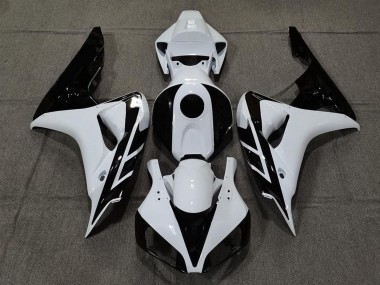 Mejores Carenado Moto Honda CBR1000RR 2006-2007 - Blanco Negro Brillante