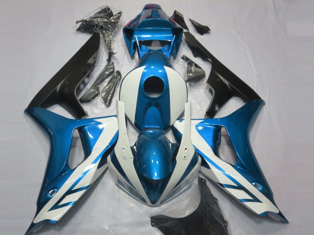 Mejores Carenados Moto Honda CBR1000RR 2006-2007 - Azul Blanco Negro Mate