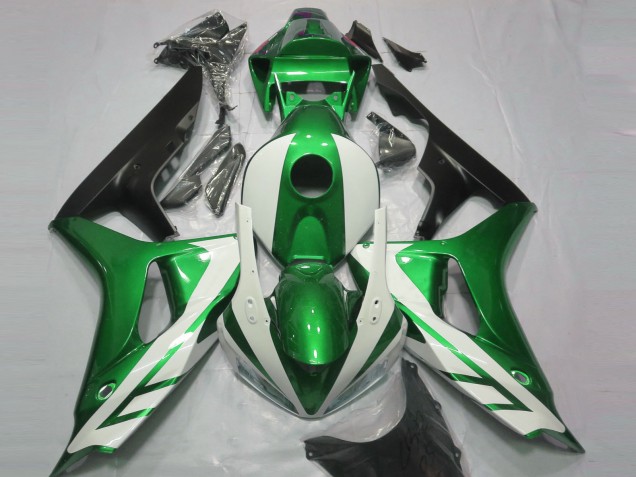 Mejores Carenados Moto Honda CBR1000RR 2006-2007 - Verde Blanco Negro Mate