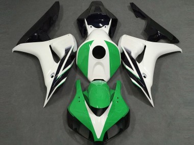 Mejores Carenados Moto Honda CBR1000RR 2006-2007 - Blanco Verde Negro Brillante