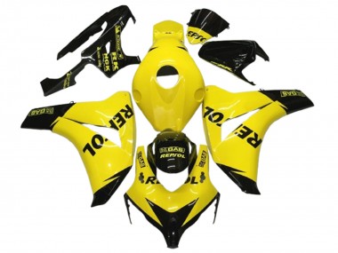 Mejores Carenados Moto Honda CBR1000RR 2008-2011 - Amarillo Negro Lustroso Repsol
