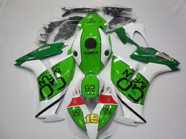 Mejores Carenados Moto Honda CBR1000RR 2012-2016 - Blanco Verde Rojo Go Fun