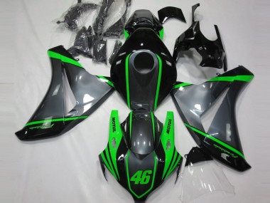 Mejores Carenados Moto Honda CBR1000RR 2008-2011 - Gris Verde Negro Mate Motul 46