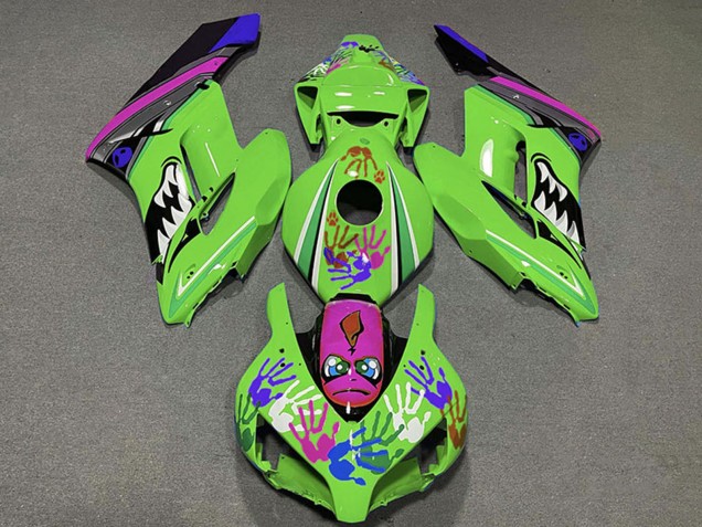 Mejores Carenados Moto Honda CBR1000RR 2004-2005 - Verde Púrpura Azul Negro Tiburón