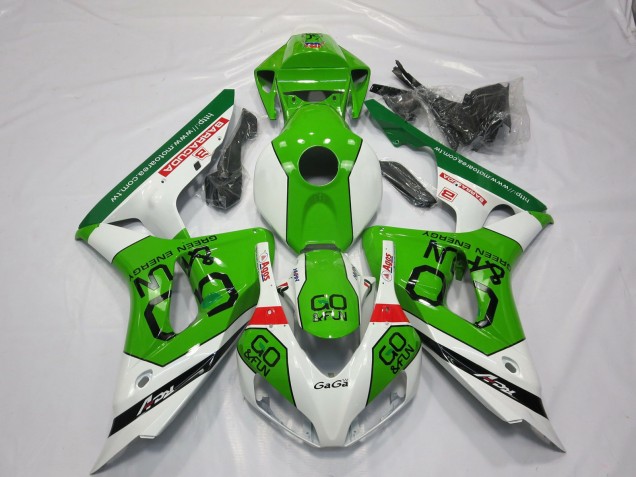 Mejores Carenados Moto Honda CBR1000RR 2006-2007 - Blanco Verde Rojo Go Fun