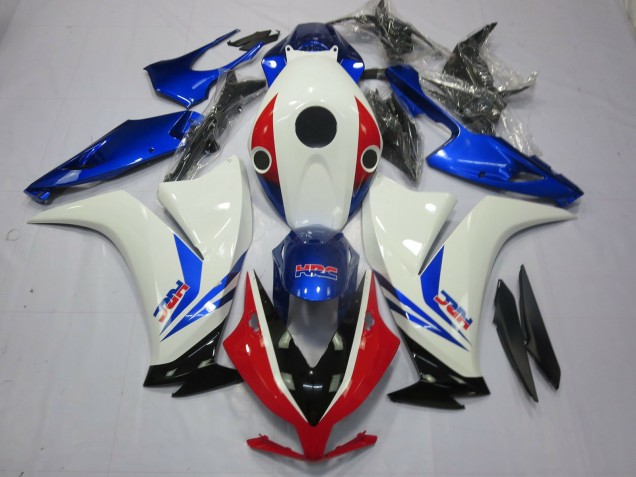 Mejores Carenados Moto Honda CBR1000RR 2012-2016 - Blanco Azul Rojo HRC