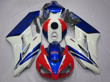 Mejores Carenados Moto Honda CBR1000RR 2004-2005 - Blanco Azul Rojo HRC OEM Estilo