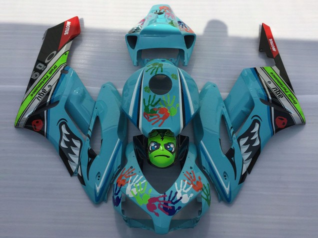 Mejores Carenados Moto Honda CBR1000RR 2004-2005 - Azul Verde Negro Rojo Tiburón