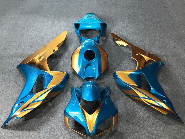 Mejores Carenados Moto Honda CBR1000RR 2006-2007 - Azul Claro Oro