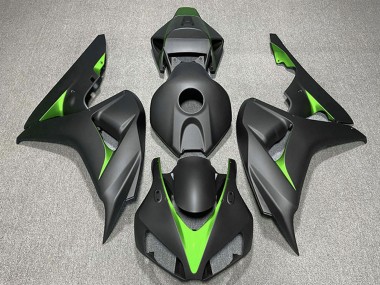 Mejores Carenados Moto Honda CBR1000RR 2006-2007 - Negro Mate Verde