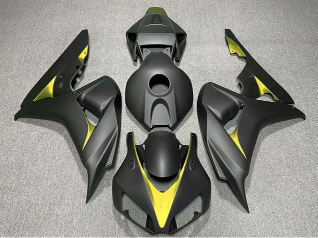 Mejores Carenados Moto Honda CBR1000RR 2006-2007 - Negro Mate Amarillo