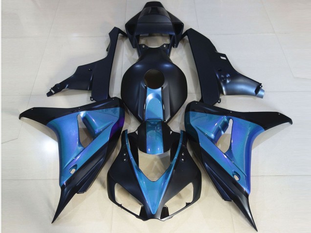 Mejores Carenados Moto Honda CBR1000RR 2006-2007 - Azul Claro Azul Mate Oscuro