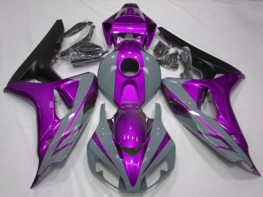 Mejores Carenados Moto Honda CBR1000RR 2006-2007 - Nardo Gris Púrpura Negro Mate