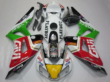 Mejores Carenados Moto Honda CBR1000RR 2006-2007 - Blanco Rojo Verde Amarillo Negro Givi PlayBoy
