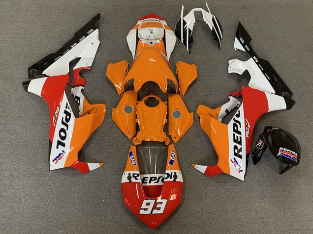 Mejores Carenados Moto Honda CBR1000RR 2017-2023 - Blanco Naranja Rojo Negro Carrera Repsol 93