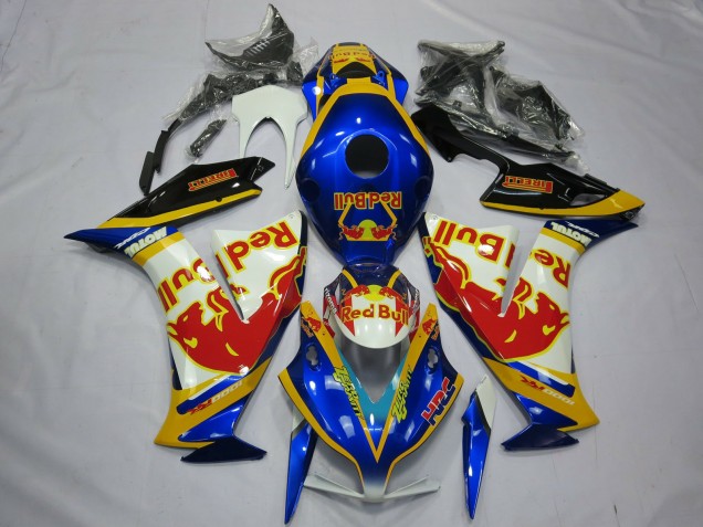 Mejores Carenados Moto Honda CBR1000RR 2012-2016 - Blanco Azul Amarillo Rojo Bull