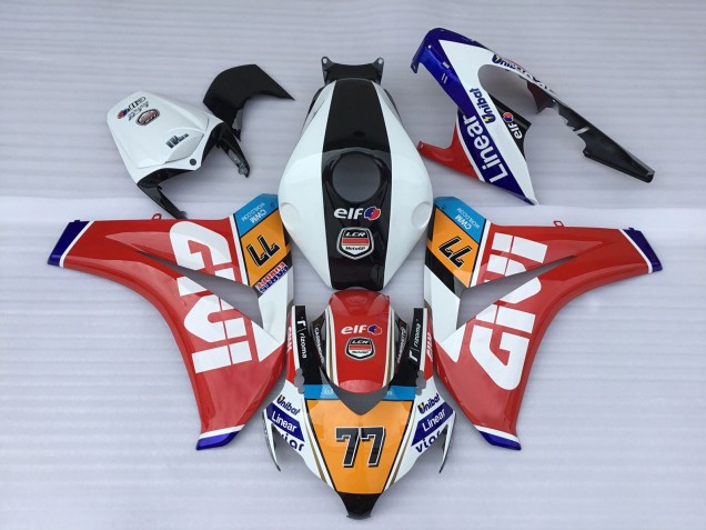 Mejores Carenados Moto Honda CBR1000RR 2008-2011 - Blanco Rojo Azul Naranja Negro Elf Givi 77