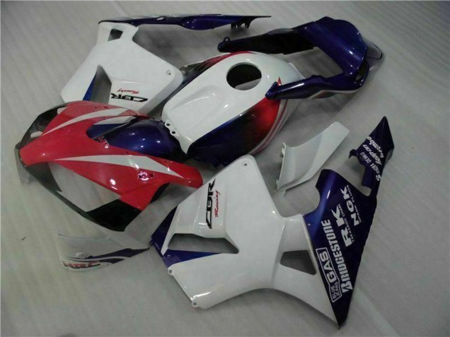 Mejores Carenado Moto Honda CBR600RR 2003-2004 - Blanco Rojo Azul