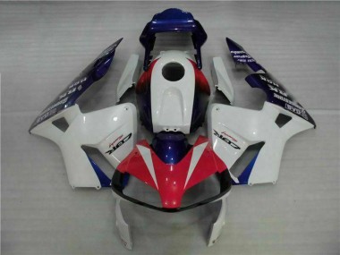 Mejores Carenado Moto Honda CBR600RR 2003-2004 - Blanco Rojo Azul
