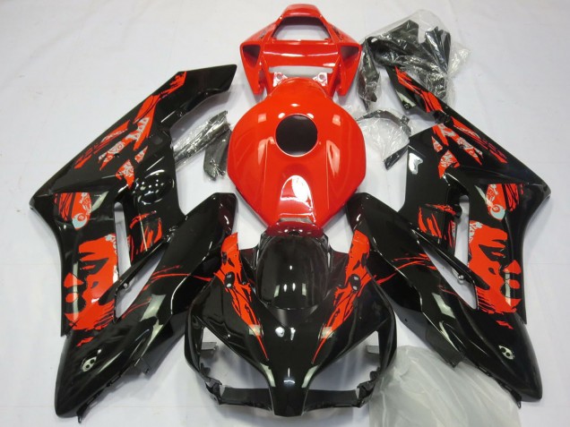 Mejores Carenados Moto Honda CBR1000RR 2004-2005 - Rojo Negro Brillante Le Mis