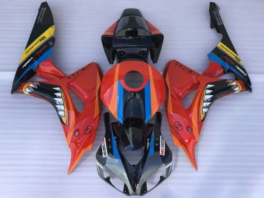 Mejores Carenados Moto Honda CBR1000RR 2006-2007 - Rojo Azul Amarillo Negro Brillante Tiburón
